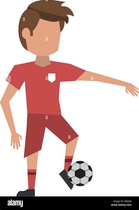 Soccer Player Cartoon Avatar Stock Vector Image Art Alamy