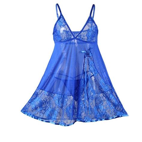 Floral Lace Mesh Babydoll Plus Size Lingerie