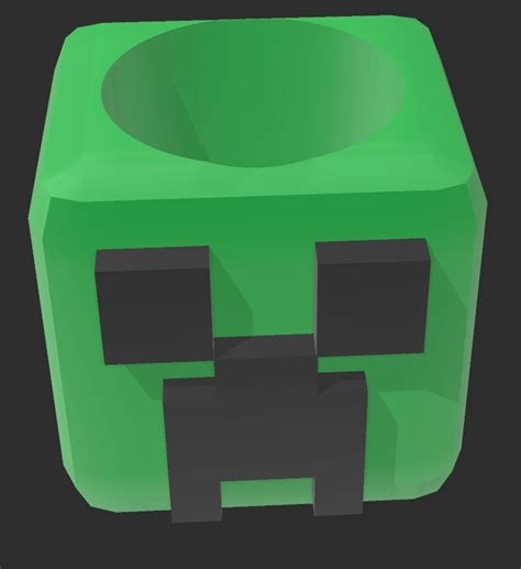 Archivo Stl Porta L Pices Creeper Minecraftplan Imprimible En D Para