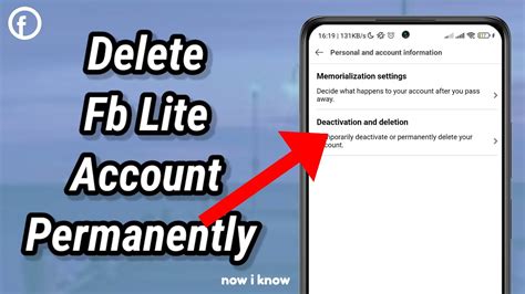 How To Delete Facebook Lite Account Permanently Youtube