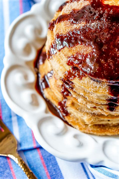 Sweet And Fluffy Churro Pancakes The Love Nerds