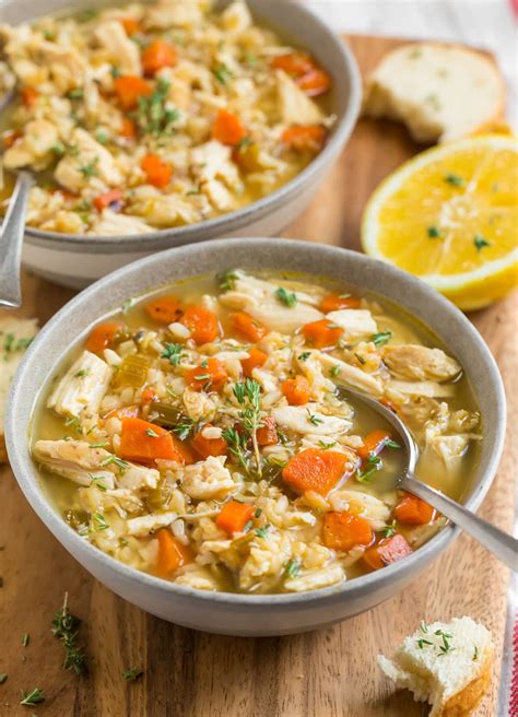 Crock Pot Chicken And Rice Soup Wellplated