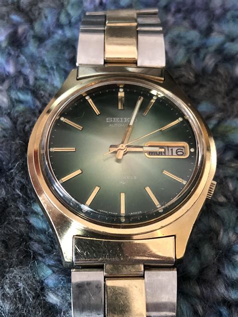 Seiko Vintage 1970s Seiko Green Sunburst Dial Rwatches