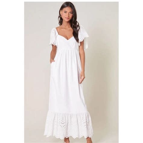 Sugarlips Dresses Sugar Lips Wild Heart Eyelet Detail Poplin Maxi