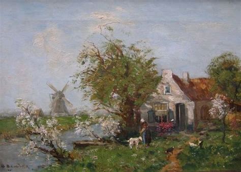 Barend Brouwer 1872 1936 Hollands Landschap Catawiki