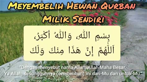 Bacaan Doa Menyembelih Hewan Qurban Milik Sendiri Orang Lain Keluarga