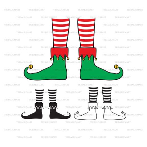 Elf Legs Cut Files For Cricut Clip Art Silhouettes Eps Etsy