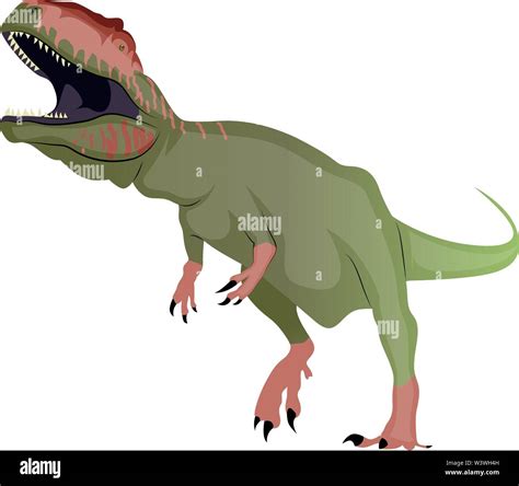 Giganotosaurus Illustration Vector On White Background Stock Vector Image And Art Alamy