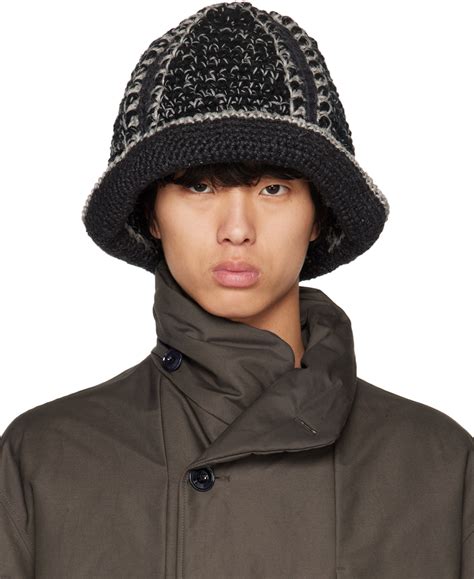 Nicholas Daley Gray Rolled Brim Bucket Hat Ssense Canada