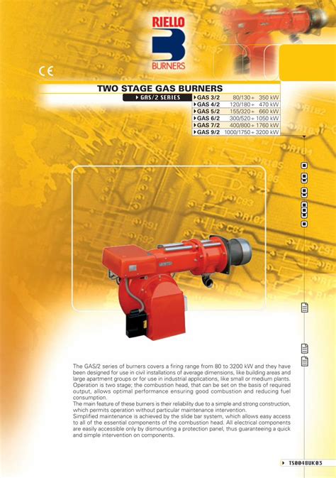 PDF TWO STAGE GAS BURNERS RIELLO All Of The Essential Components Of