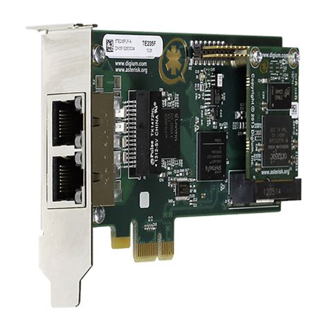 Digium TE235F - Цифровая плата, ISDN PRI, Robbed-Bit, CAS, MFC/R2, SS7 ...