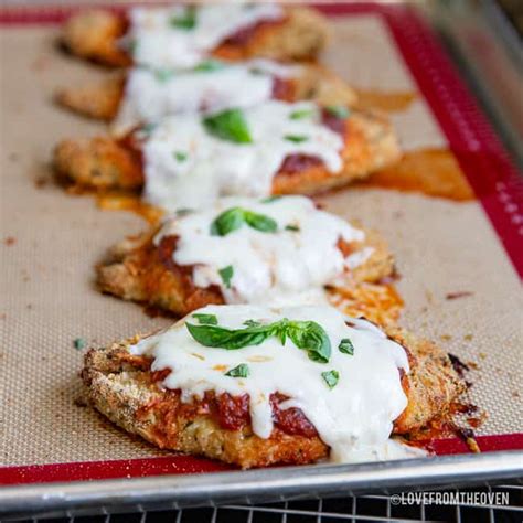 Easy Breaded Chicken Parmesan • Love From The Oven