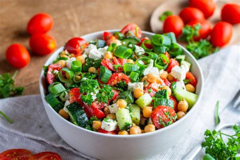 Kichererbsen Salat Mit Feta Schnell Und Einfach