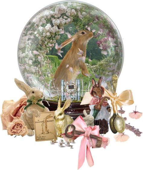 Bunny Snow Globe By Buffyb Liked On Polyvore Snow Globes Snow Globe