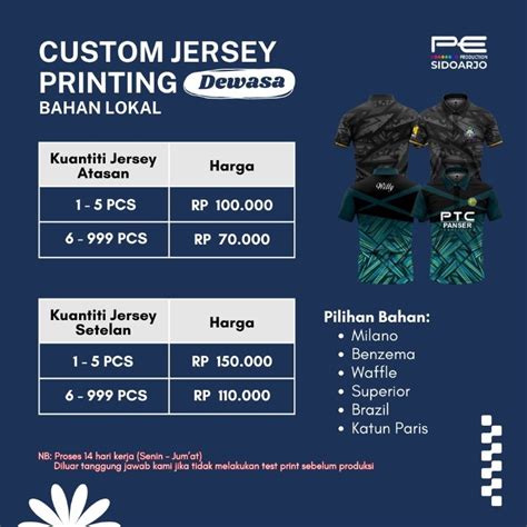 Jual Jersey Dewasa Sublim Full Printing Custom Desain Suka Suka