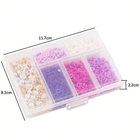 1 Boîte 6 Mm Kit De Perles En Argile Polymère Kit De Perles D