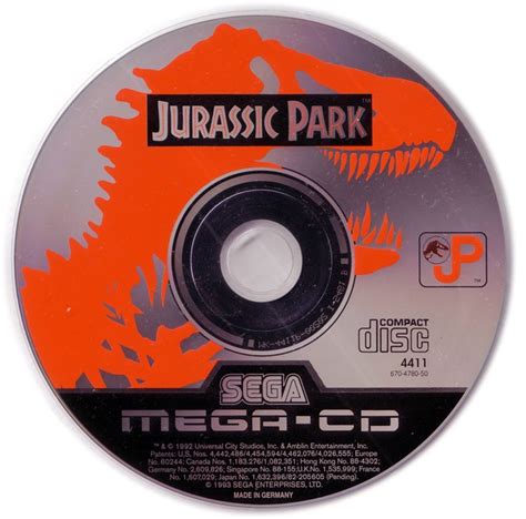 Jurassic Park 1993 Sega Cd Box Cover Art Mobygames