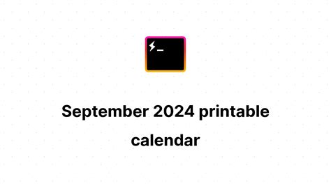 September 2024 Printable Calendar