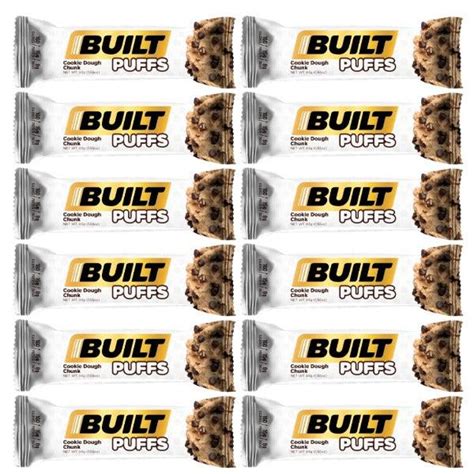 Built High Protein Puff Cookie Dough Chunk 12 Box Proteinwise