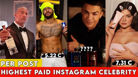 Highest Paid Instagram Celebrity Per Posttop 10high Value Instagram