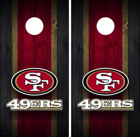San Francisco 49ers Cornhole Wrap Decal Stickers Vinyl Etsy