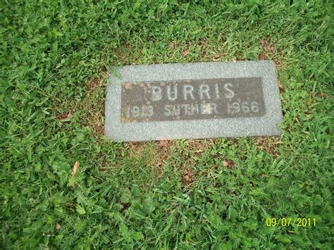 Suther Albert Burris Find A Grave Memorial