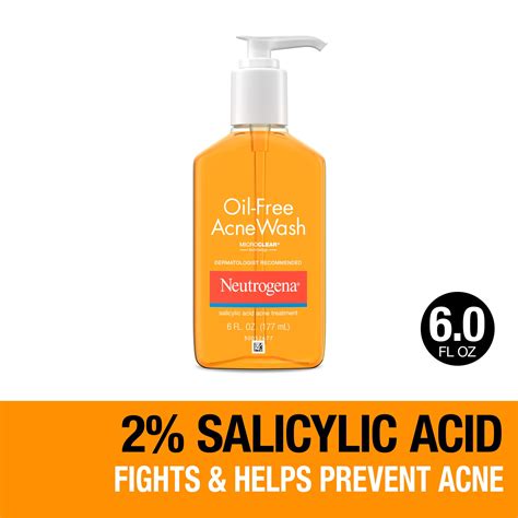 Neutrogena Oil Free Salicylic Acid Acne Fighting Face Wash Fl Oz