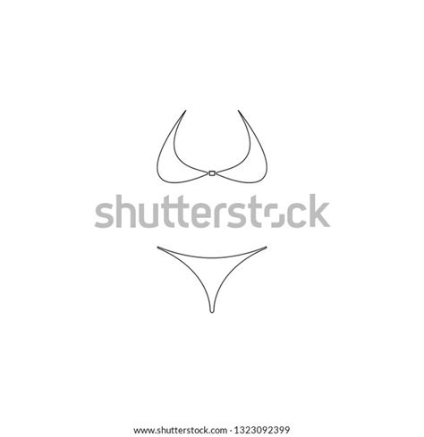 Lingerie Swimsuit Bikini Simple Flat Vector Stock Vector Royalty Free Shutterstock