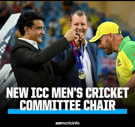 Bcci President Sourav Ganguly Appointed Chair Of Icc Mens Cricket