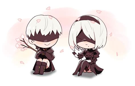 U Ka🐅ｵﾄﾏﾀ絵再掲中 On Twitter 2bと9sです🌸 ニーア ニーアオートマタ Nierautomata