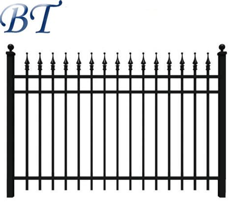 8ft Length Top Spear Wrought Iron Fence Steel Picket Fencing For Sale China Iron Fencing And