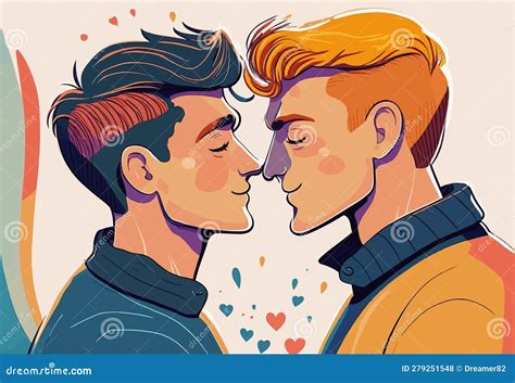 Two Gay Men Kissing Lgbtq Manifesto Respect Tolerance Equality