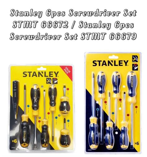 READY STOCK Stanley 6pcs Screwdriver Set STMT 66672 Stanley 6pcs