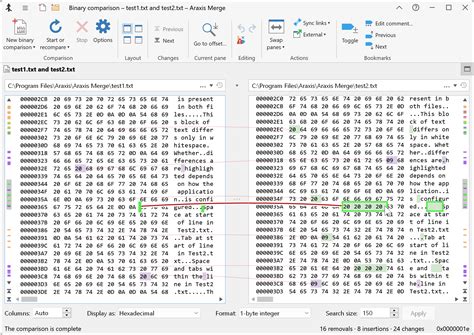 Comparing Binary Files