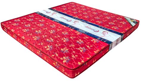 Floral Print Double Dreammatt Bond Red Rebonded Foam Mattress For Home