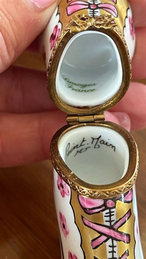 Limoges Porcelain Victorian Ladies Shoe Box Limoges Trinket Etsy