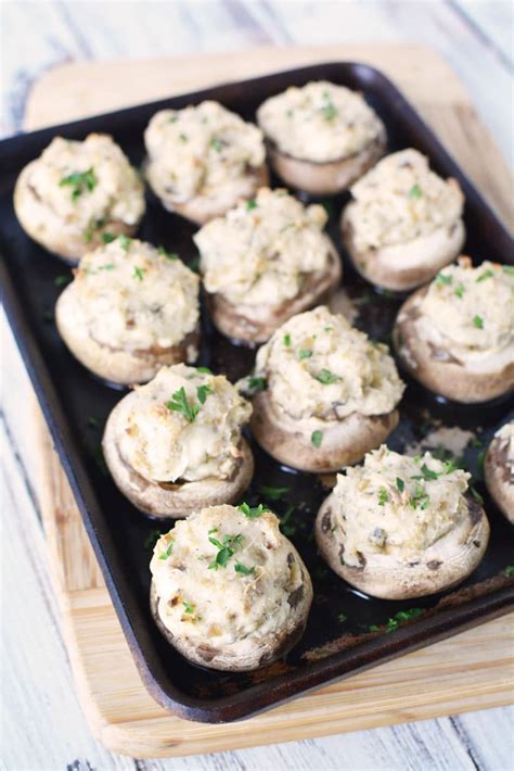 Stuffed Mushrooms With Cream Cheese Low Carb Keto Friendly