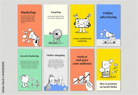 editable  business template set stock template adobe stock