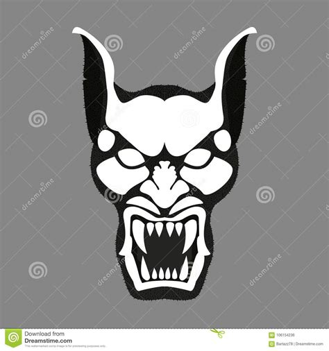 Head Of Fearsome Vampire Dracula Stock Vector Illustration Of