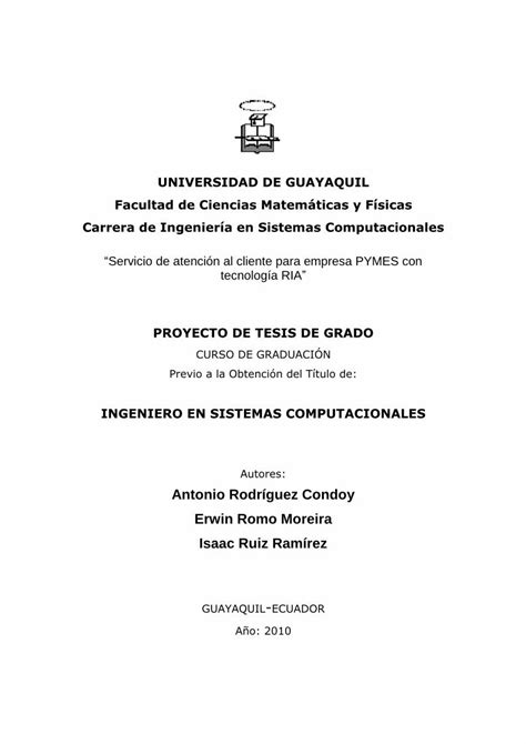 Pdf Ingeniero En Sistemas Computacionalesrepositorio Ug Edu Ec