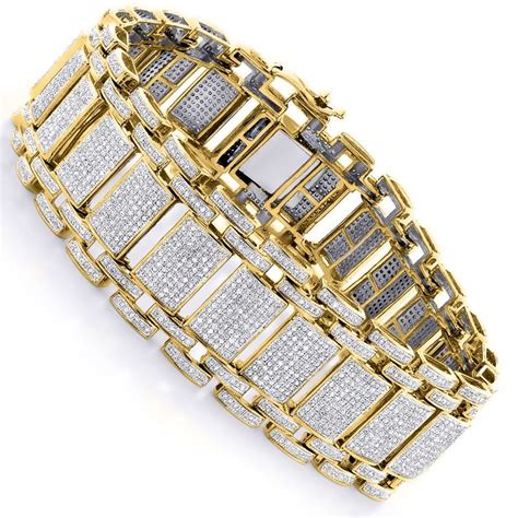 Unique 10K Or 14K Gold Mens Iced Out Pave Cut Natural 8 Ctw Diamond