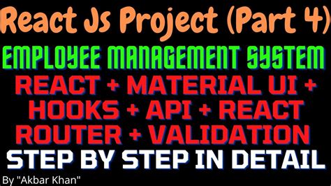 React Js Project Part 4 Employee Management System Using React