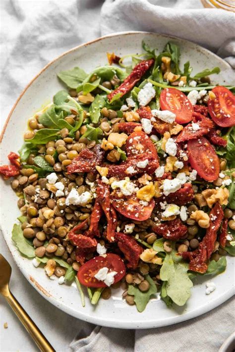 Sun Dried Tomato And Arugula Lentil Salad Jar Of Lemons