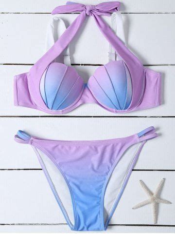 Mermaid Shell Ombre Color Bikini Shell Bikini Bikinis Mermaid Shell