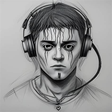 Love Hate Music Depression Fear Pencil Sketch Arthubai