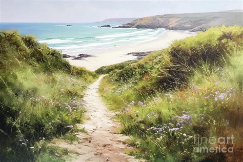 Beach Path Painting By Robert Deering Fine Art America