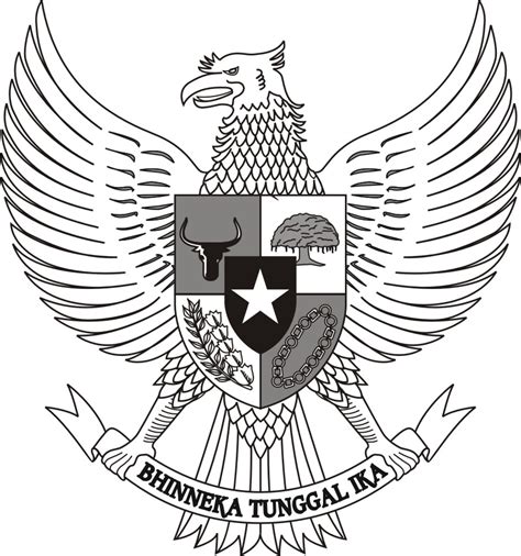 Gambar Burung Garuda Pancasila Hitam Putih Mantan Jancok