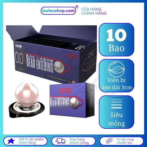 Bao cao su OLO 0 01 Bead Entering Siêu mỏng bi tăng thêm 3cm Hộp