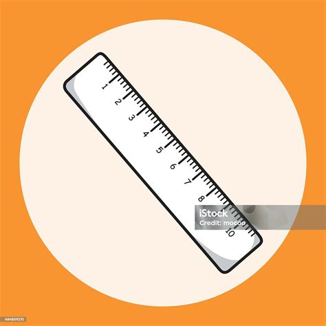 Stationary Ruler Theme Elements Vector Eps Stock Illustration