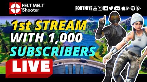 First Fortnite Live Stream With Subs Youtube